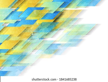 Abstrakter, abstrakter, geometrischer Hintergrund mit Grunge-Struktur. Futuristisches Vektordesign