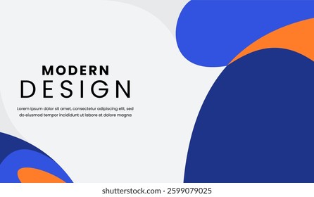 Blue and orange abstract geometric background vector illustration