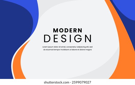 Blue and orange abstract geometric background vector illustration