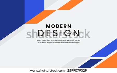 Blue and orange abstract geometric background vector illustration