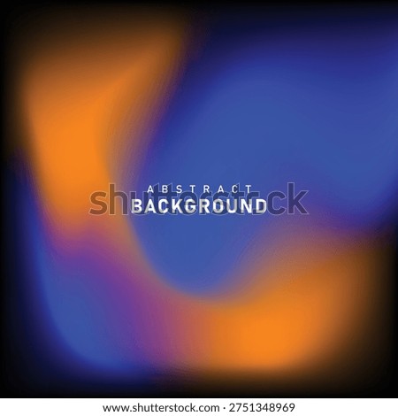Blue Orange Abstract Gradient Mesh Blur Background Design