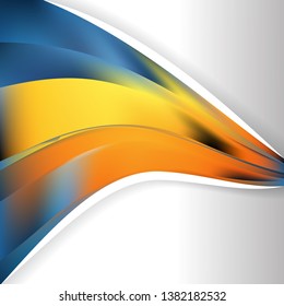 Blue and Orange Background Template