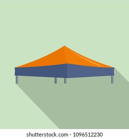 Blue orange big tent icon. Flat illustration of blue orange big tent vector icon for web design