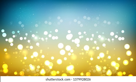 Blue and Orange Blurry Lights Background