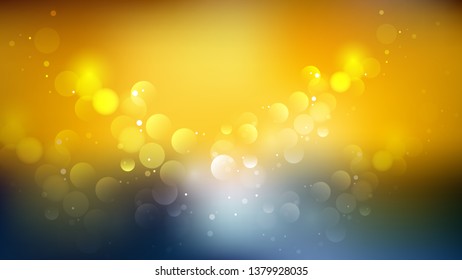 Blue and Orange Bokeh Defocused Lights Background