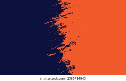 El fondo de la pancarta de pincel azul y naranja es perfecto para añadir un toque llamativo y audaz a cualquier proyecto de diseño.