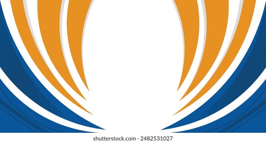 Blue and orange business banner background. vektor