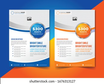 Blue Orange Business Flyer Template