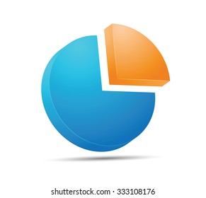 Blue and orange Circle Chart icon
