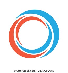 Blue and orange circle logo template for business and company