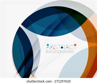 Blue and orange color shapes. Abstract background, vector illustration for your message