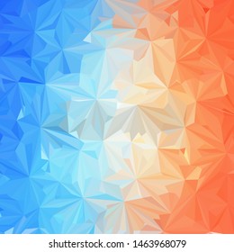 blue and orange colors.  abstract vector background. triangular pattern. geometric design.