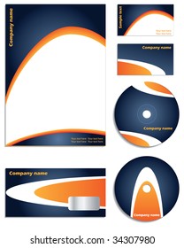 Blue & Orange Company vector set