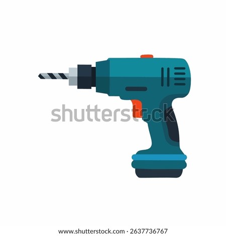 Blue and Orange Cordless Power Drill Icon