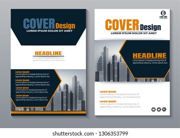 Blue orange Creative book cover design.
