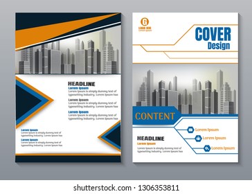 Blue orange Creative book cover design.