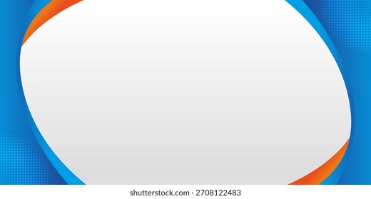 Blue and Orange Curved Abstract Background with Smooth Gradient Shapes