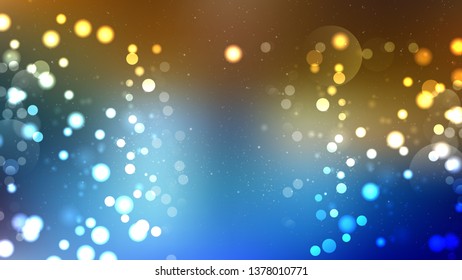 Blue and Orange Defocused Lights Background