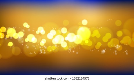 Blue and Orange Defocused Lights Background Vector