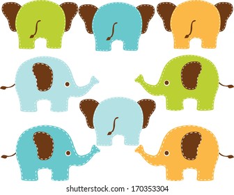 Blue and Orange Elephants (Boy)
