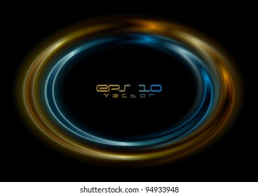 Elipse azul y naranja. Logotipo vectorial eps 10