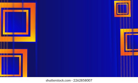 Fondo de movimiento de alta tecnología de geometría azul naranja