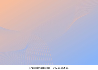 A blue and orange gradient background with a wave in the middle. High quality