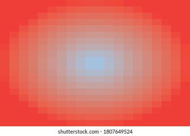Blue and orange gradient geometric pixelated background. Vector background. Abstract Blue and orange mosaic background.