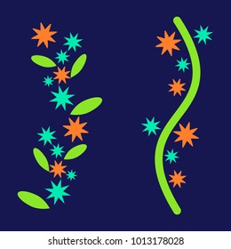 Blue orange green decorative tile