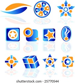 blue orange icons