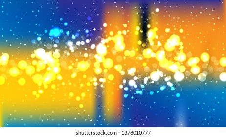 Blue and Orange Illuminated Background Illustration