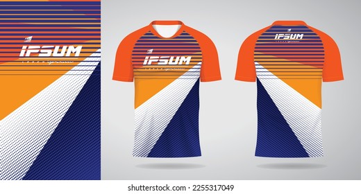 blue orange jersey sport design template