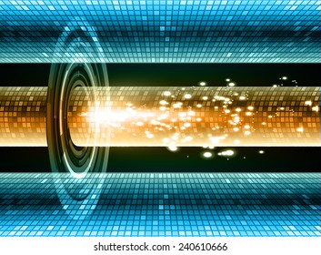 Blue orange Light Abstract Technology background for computer graphic website and internet