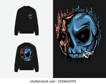 blue orange mask horror urban street wear ideas