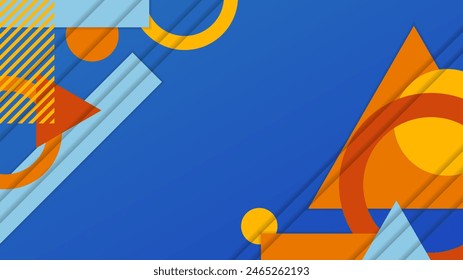 Blau und orange moderne abstrakte Hintergrund mit Formen