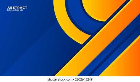 Vector de fondo moderno de forma azul y naranja