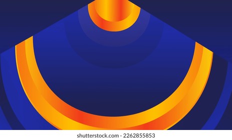 Diseño vectorial moderno de color naranja azul