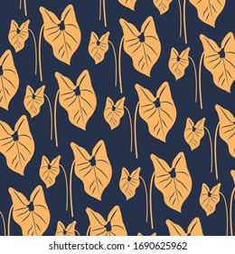 blue and orange nature print