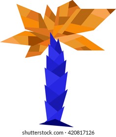 Blue orange palm