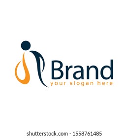 Blue And Orange People Logo Template, Blue and orange people. Vector Illustration on white background	