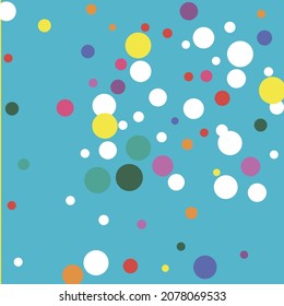 Blue Orange Pink Dark Green Design Pic. Kids Purple Rainbow White Multicolor Background. Play Circles Pastel Yellow Color Children Composition. Polka Dots Indigo Red Colorful Turquoise Pattern.