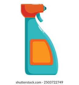 Blue and orange plastic spray bottle perfect for containing cleaning products and other liquids