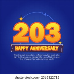 Blue and orange premium vector Anniversary background