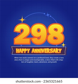 Blue and orange premium vector Anniversay background