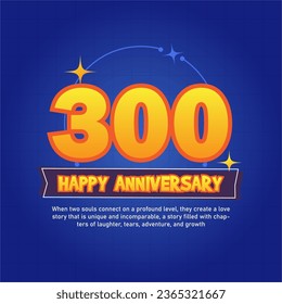 Blue and orange premium vector Anniversay background