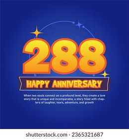 Blue and orange premium vector Anniversay background