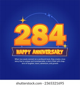 Blue and orange premium vector Anniversay background