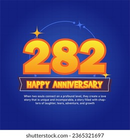 Blue and orange premium vector Anniversay background