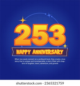 Blue and orange premium vector Anniversay background