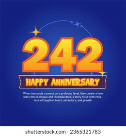 Premium-Vektor für Blau und Orange, Anniversay-Hintergrund